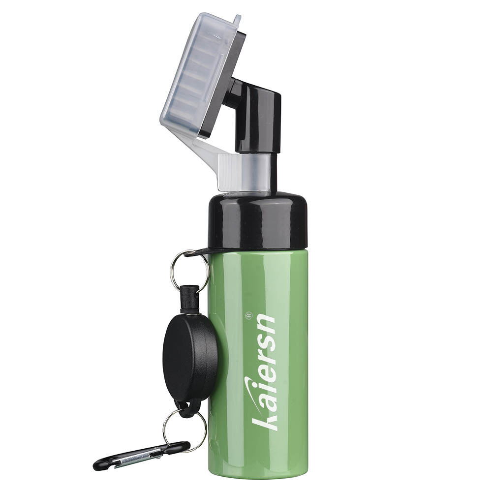 Kaiersn limpiador de palos de Golf, cepillo de tubo de ranura, cepillo de Club de Golf con depósito a prueba de fugas, botella exprimible para una fácil limpieza: Verde