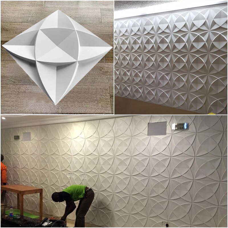 30x30cm 3D three-dimensional wall sticker decorative living room wallpaper mural waterproof 3D wall panel mold bathroom kitchen