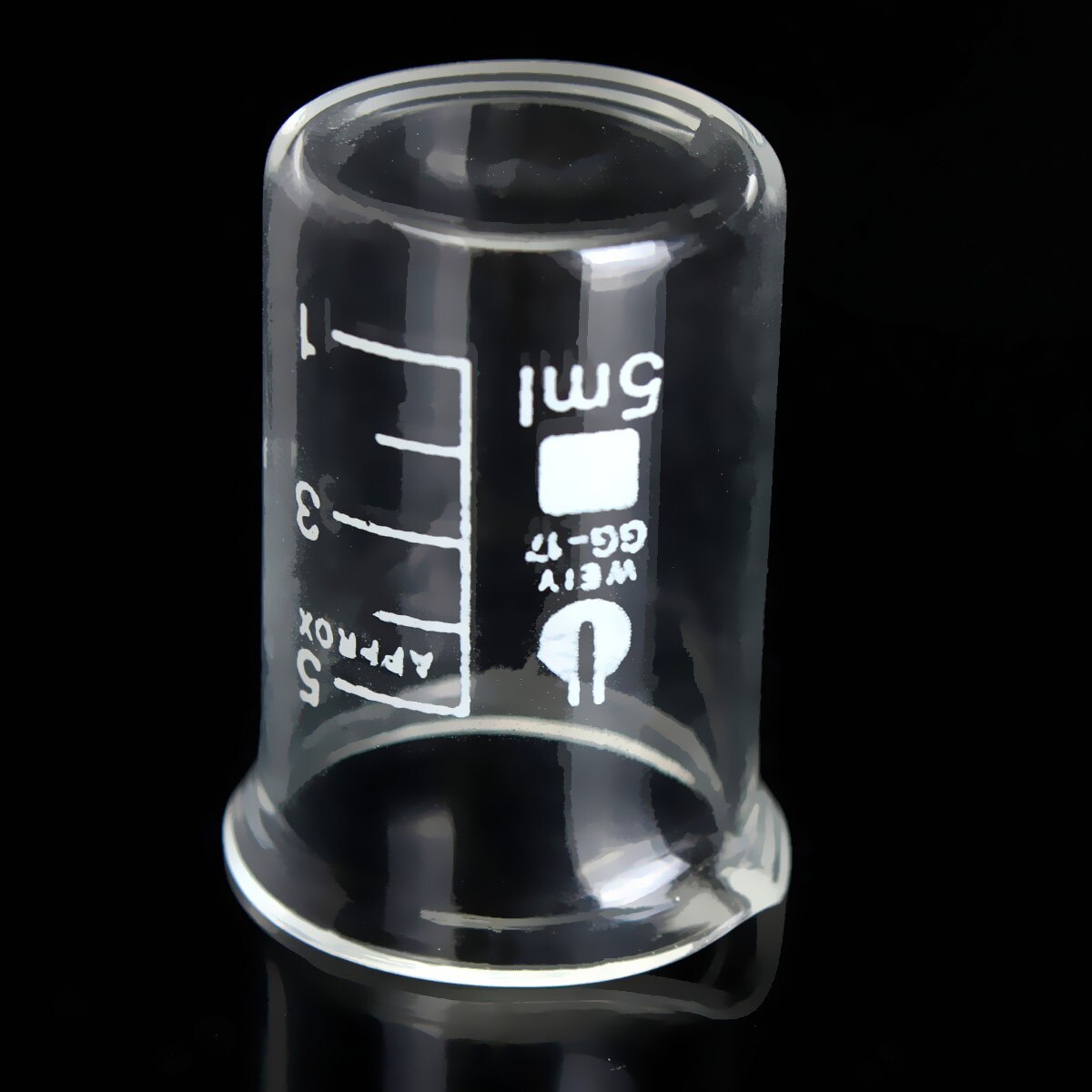 Kicute 1pc 5ml kemi laboratoriebägare borosilikatglasbägare transparent labbmaterial skolmaterial