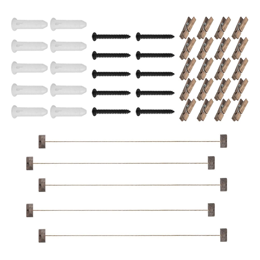 1 Set Hanging Photo Display DIY Picture Frames Collage Room Wall Decoration