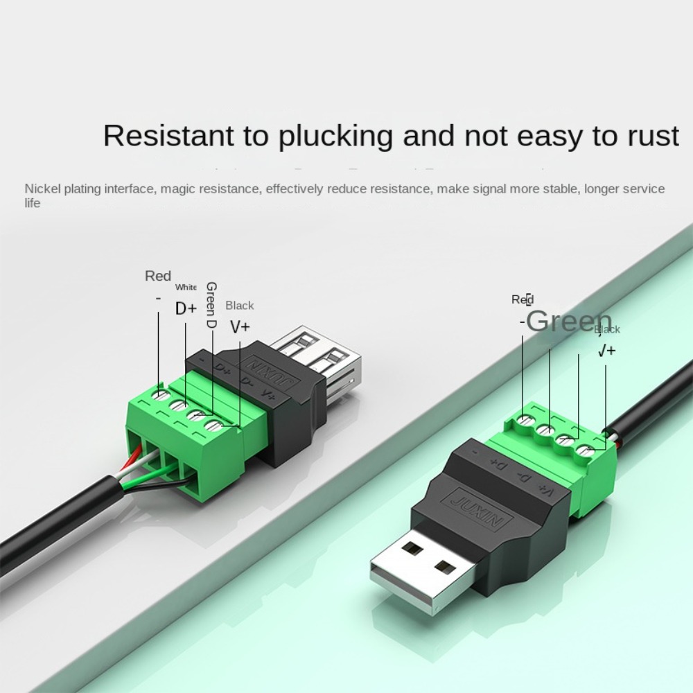 Type A USB Connector USB Plug USB 2.0 Adapter Connector Jack Type-A 4-pin Male/Female Plug 4 pin 4 Pin Screw Terminal Plug