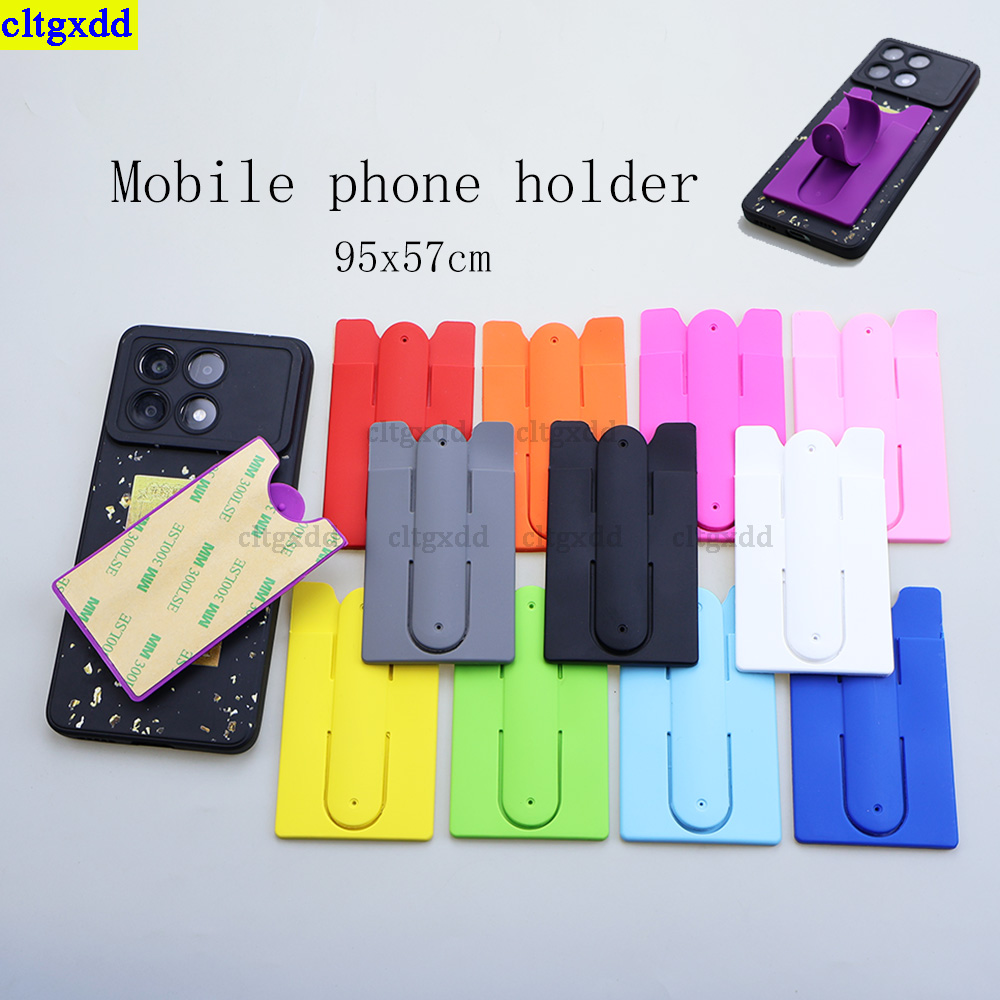 Cltgxdd 1 peça titular do cartão de telefone preguiçoso elástico silicone id do telefone titular do cartão de crédito adesivo universal carteira titular do cartão