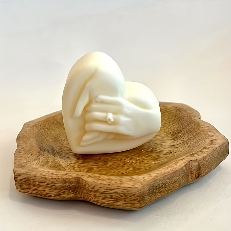 Moldes de velas de silicone em forma de coração 3D - perfeitos para proposta DIY, dia dos namorados, cera de aromaterapia, sabonete caseiro