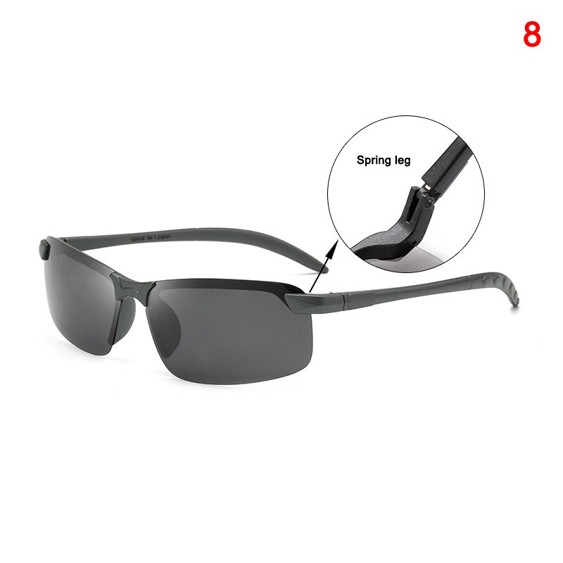 Photochromic Sunglasses for Men Sports PC Frame Men Sunglasses Polarized UV400 Protection Anti-blue Ray Fishing Sunglasses: 8