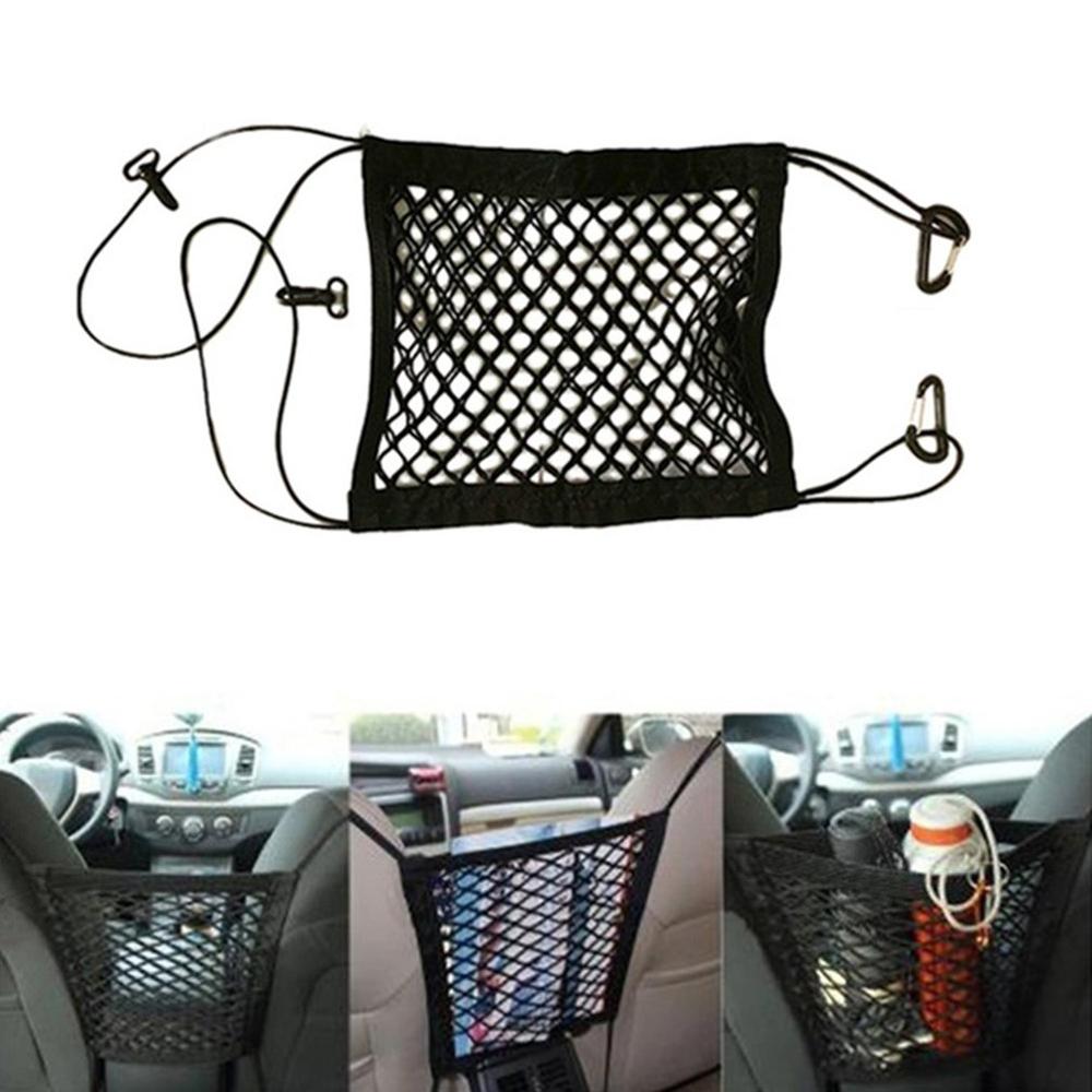 Auto Rug Achter Mesh Kofferbak Stoel Elastische String Net Magic Sticker Universele Opbergtas Zakkooi Auto Organisator Stoel Rugtas