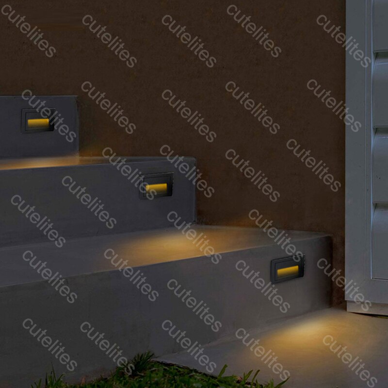 Led trappelys trinlys 6w 3w ac85-265v/dc12v aluminium udendørs indendørs vandtæt indlejret trappe led væglampe