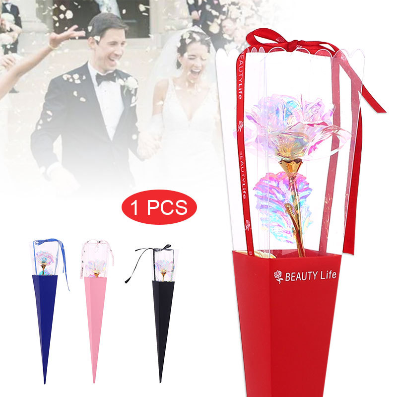 24K Color Gold Rose Simulated Flower Eternal Flower for Your Lover Wedding Party Anniversary Valentine'S Day Romantic Presents