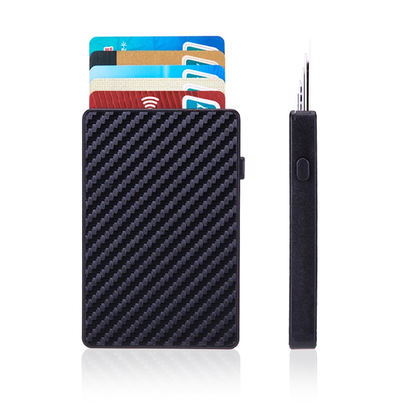 BISI GORO Touch Carbon Slim Wallet Business Card Holder Card Holder RFID Protector de tarjeta de cr dito Card Case Male