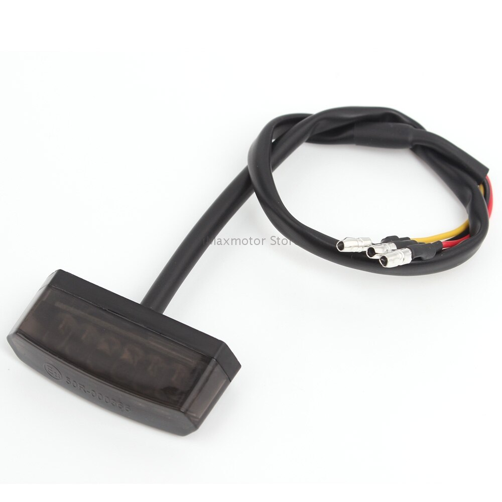 Universal motorsykkel atv sykkel scooter cafe racer scrambler 12v mini 6 led baklys baklykt kjører stopp signal bremselys