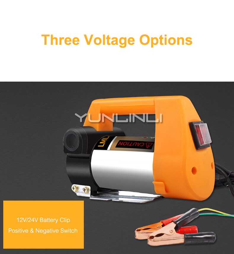 Fuel Transfer Pump 12V24V/380W 220V/500W Electric Auto Oil Transfer Pump DC / AC Kerosene Diesel Pump Tanker Oil Extractor
