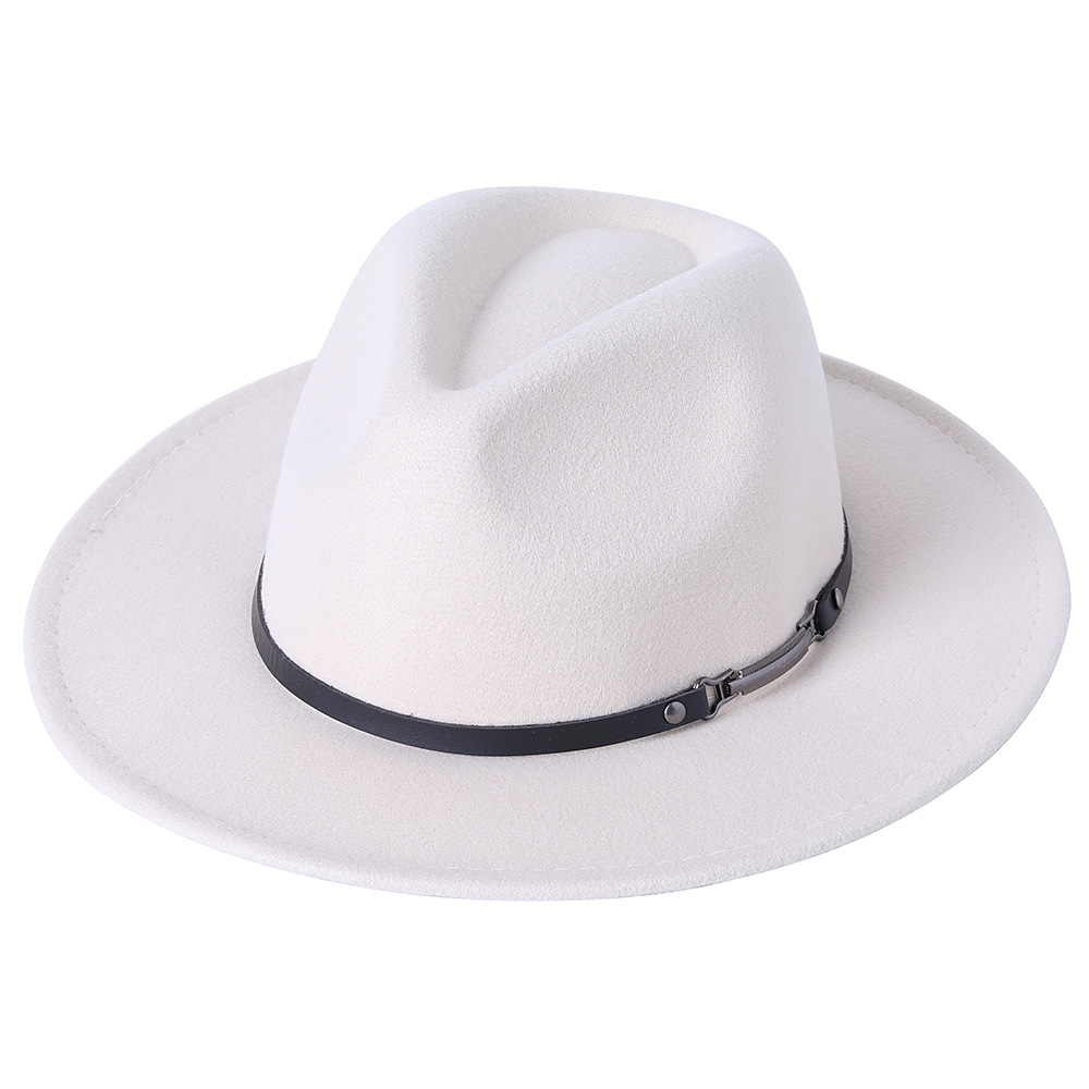 Brzoskwiniowe serce kapelusz Fedora damski łańcuszek duży kapelusz jesienno-zimowy Unisex kościół Panama kapelusz nowy Jazz filcowy kapelusz hurtowo: 012