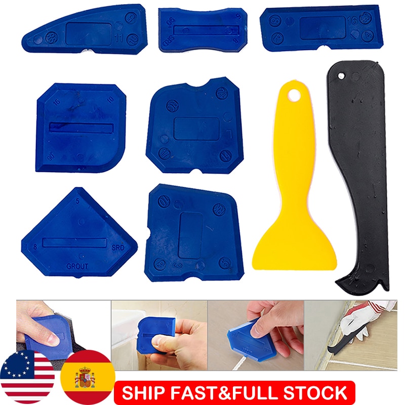 4/5/9 Pcs Window Deur Siliconenkit Spreader Spatel Schraper Cement Kalefateren Removal Tool Kit Breeuwen Afwerking kit Grout