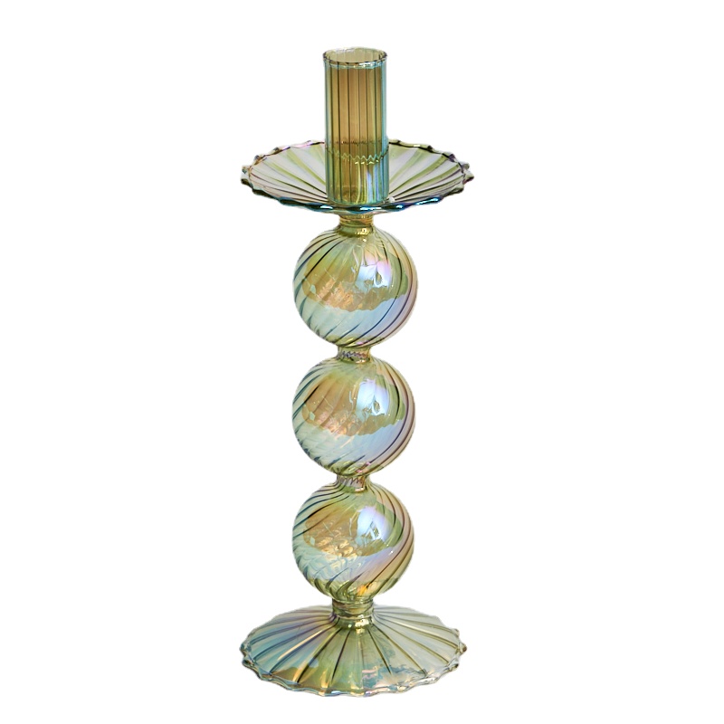 Floriddle Retro Candlesticks Taper Candle Holders Tall Candlesticks Decoration Party Glass Vase Home Decor Wedding Decoration