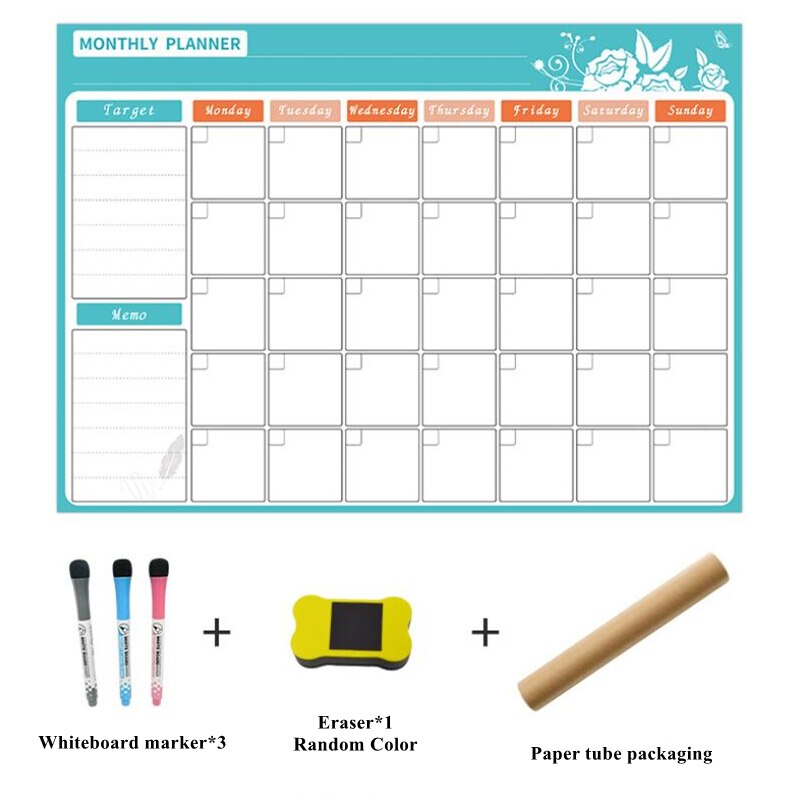 Magnetic Weekly & Monthly Planner Children's Summer Vacation Winter Daily Time Management Message Drawing Whiteboard: 6