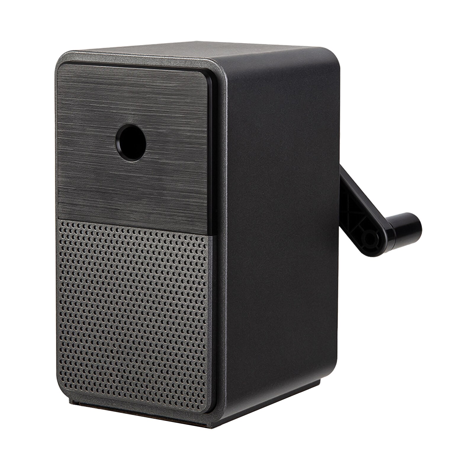 Pencil Sharpener Single Hole Portable Student Manual Stationery Easy Use Lightweight Hand Crank With Container School: Auburn