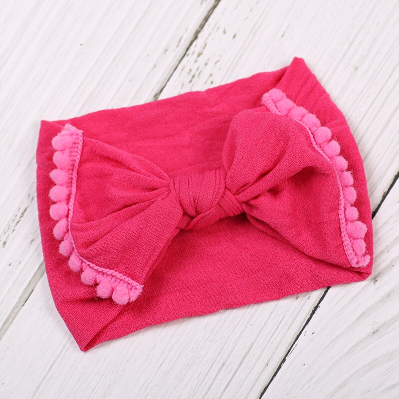 Focusnorm baby peuter schattige meisjes strik haarband elastische tulband knoop konijn hoofdband hoofddeksel haarspeld strik voor meisjes hoofdbanden: H