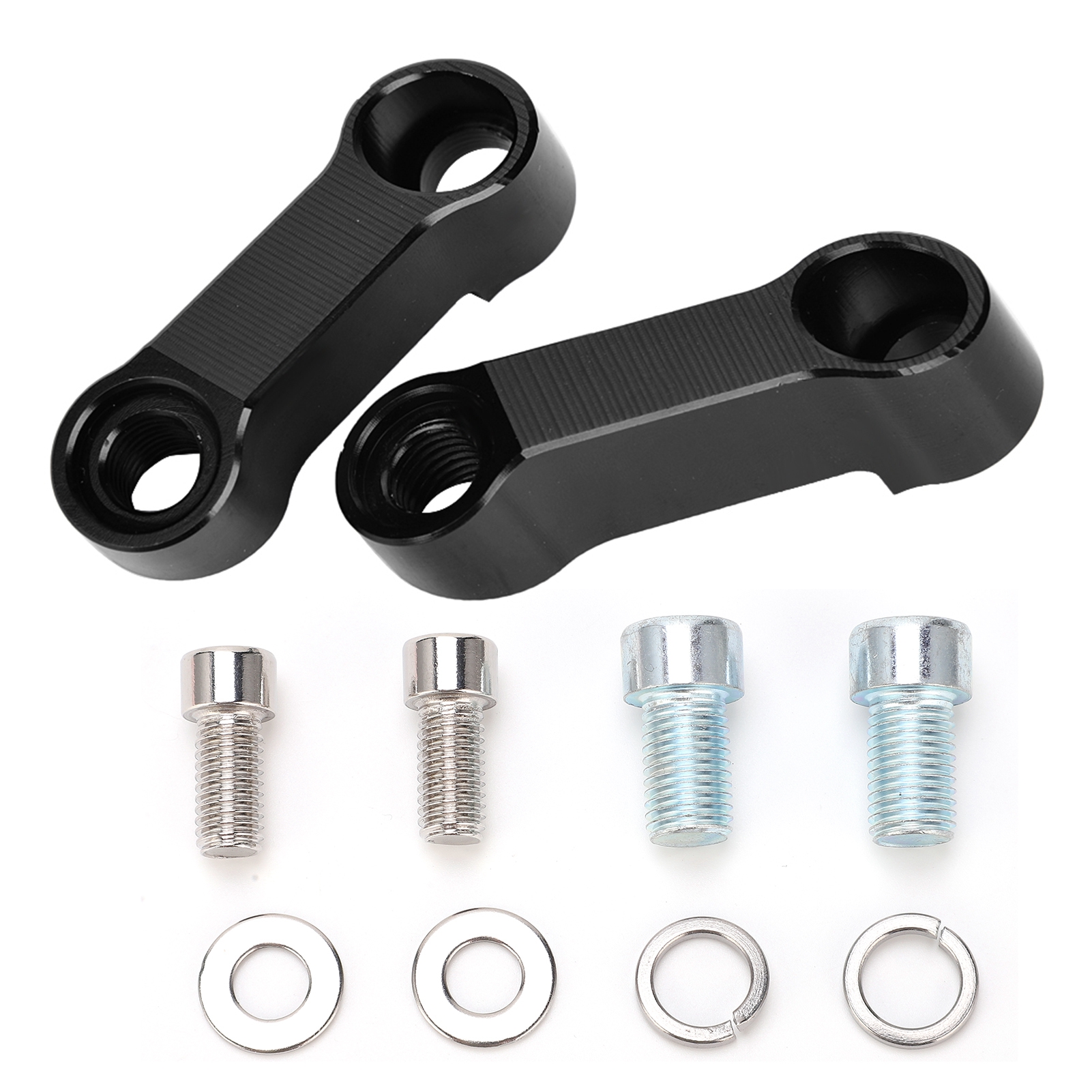 2 Stuks Motorfiets Achteruitkijkspiegels Uitbreiding Universele Adapter Aluminium Basis Schroef Beugel Motor Accessoires: Default Title