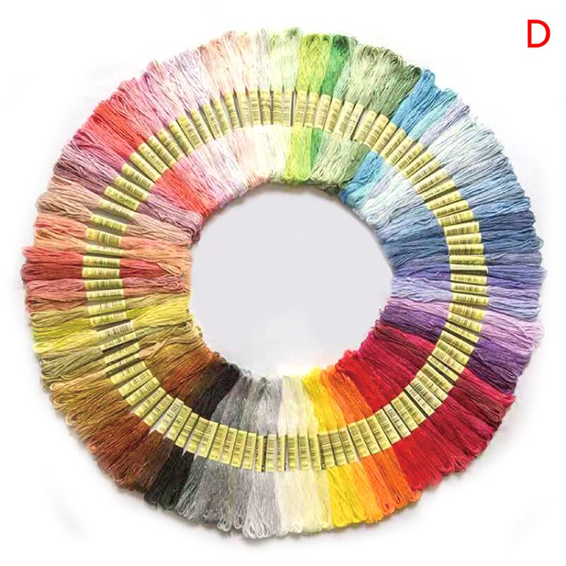24-100pcs Random Color embroidery DIY Silk Line Branch Threads Similar Dmc Thread Floss Skein Cross Stitch Thread: D 100Colors
