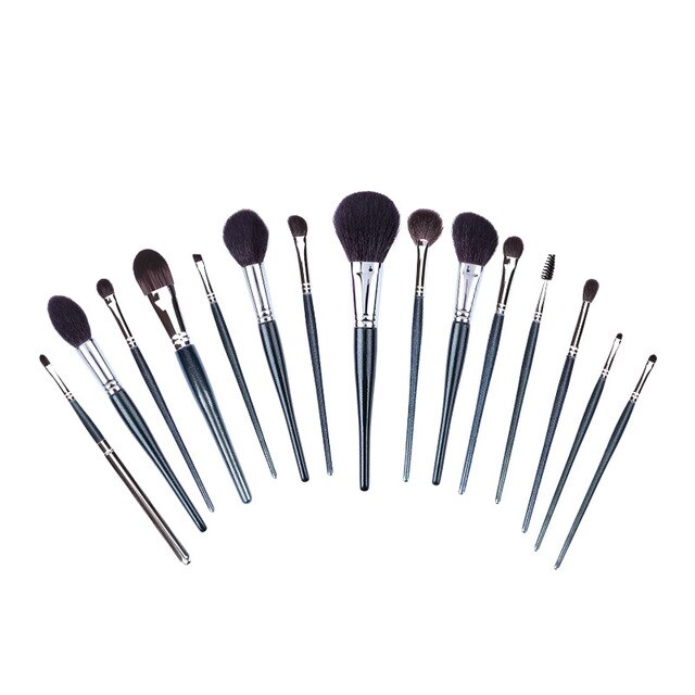 Uld kobber tube makeup børste sæt høj værdi foundation øjenskygge concealer børste multifunktion makeup værktøj: D