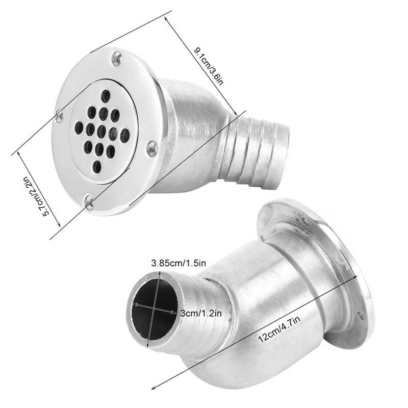 Drain Scupper Deck Floor Drain Black for Fishing Boat Yacht Use