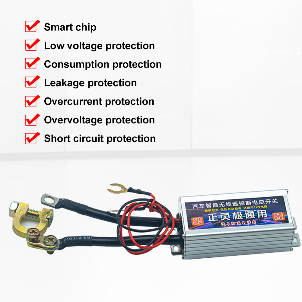 Interruptor de desconexión de batería de coche, aislador de 500A, 12V, interruptor principal Universal con Control remoto inalámbrico, interruptor de alimentación principal a prueba de fugas