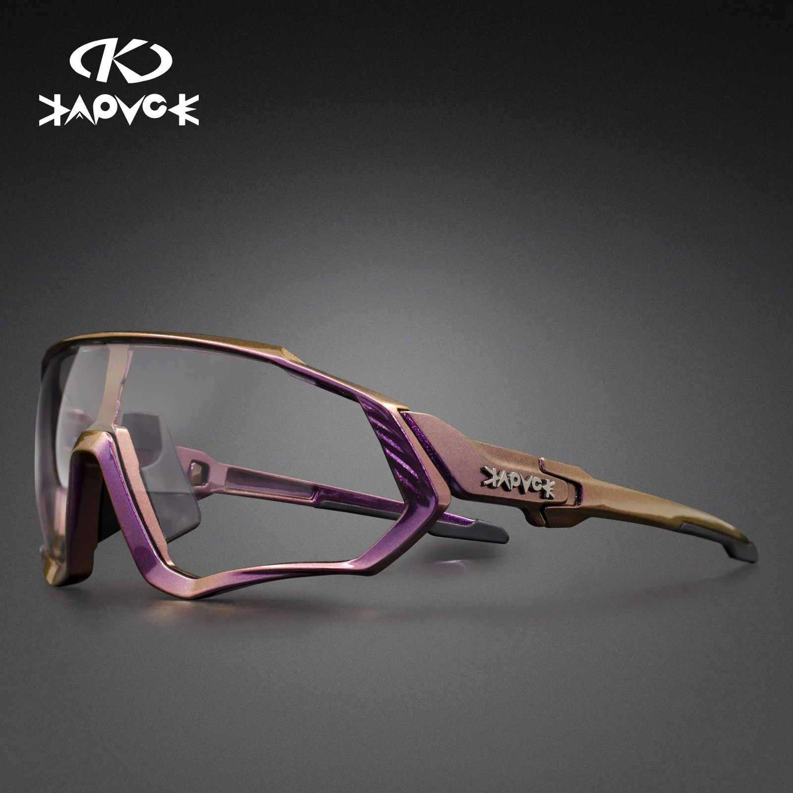 Kapvoe fotochromowe okulary przeciwsłoneczne na rower mężczyźni kobiety Sport Road Mtb rower górski okulary rowerowe okulary rowerowe okulary gogle: SZARY
