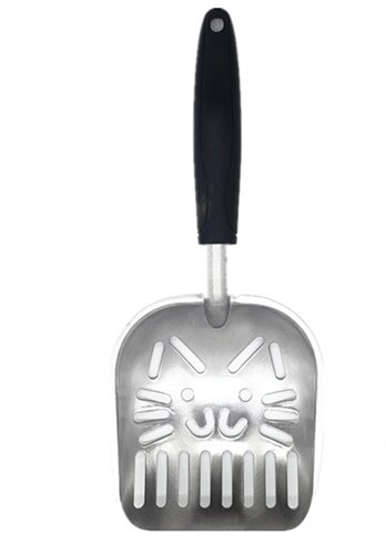 Cat Litter Shovel A Large Metal Sand Shovel for Cat Litter Screens Has A Deep Shovel and An Ergonomic Handle: Cat face