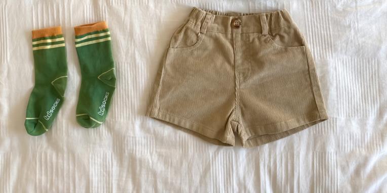 2022 primavera estate corea nuovi vestiti per bambini pantaloncini di velluto a coste ragazzi ragazze pantaloni Casual: Apricot / 120cm