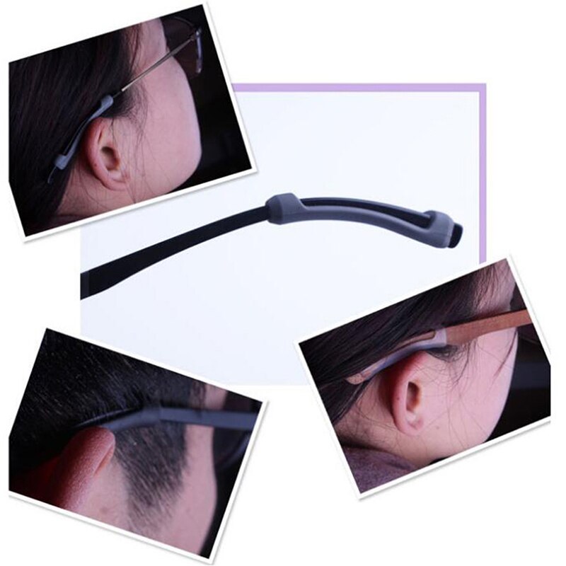 Skid Eyeglass For Glasses Accessories Silicone Ear Hook Anti- Slip Ear Pads 2Pcs