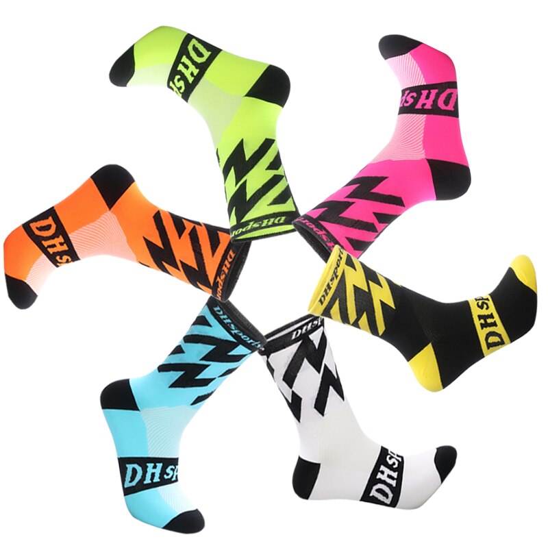 Real Dh Sports Elite Cycling Socks Outdoor Leisure Exercise Training Breathable Plus Stockings Sock Bike Clubs For Man