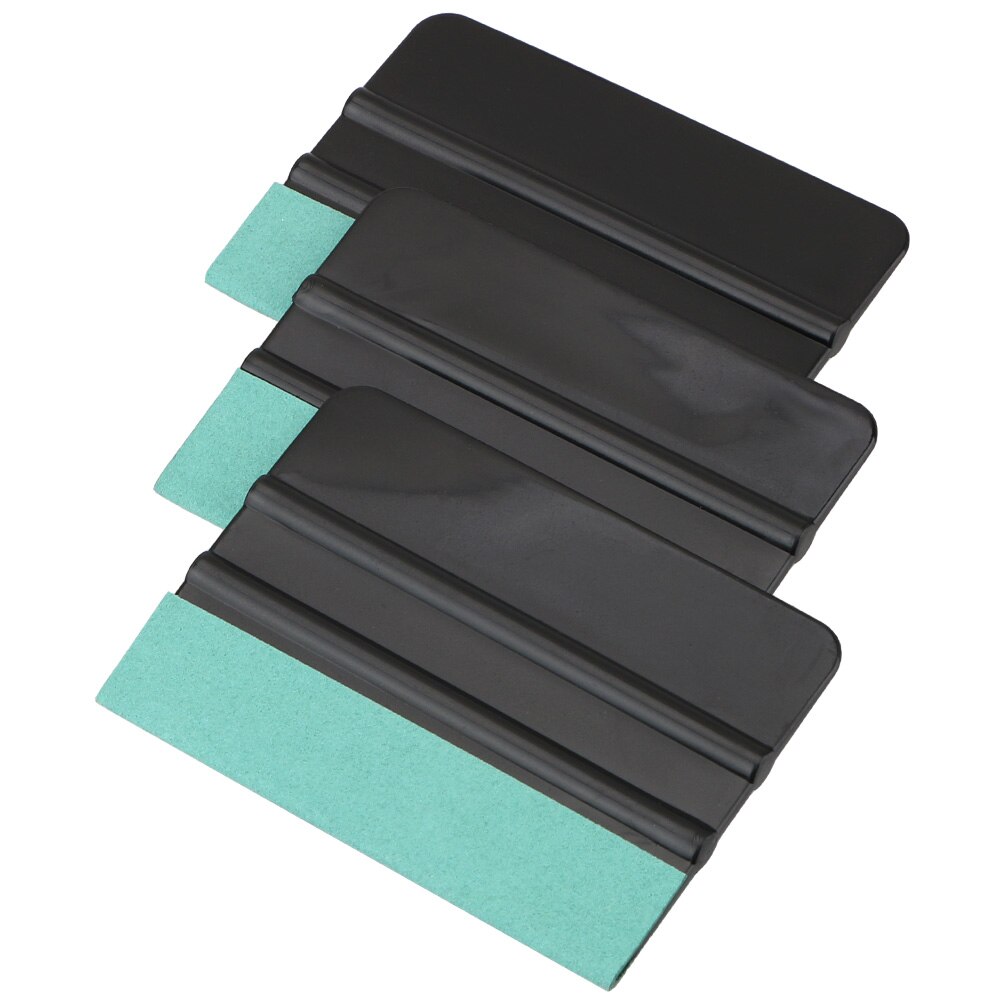 No Scratch Suede Felt Wrapping Scraper Sticker Film Window Tint Tool 3pcs Car Maintenance Carbon Fiber Vinyl Squeegee