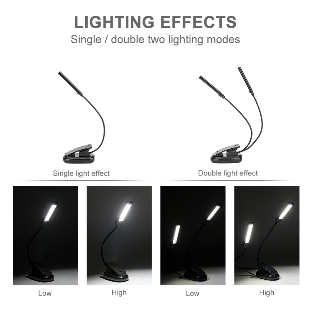 Mini COB clip LED sur livre réglable lampe de lecture Super lumineux pour Kindle Touch USB table LED lampe de bureau