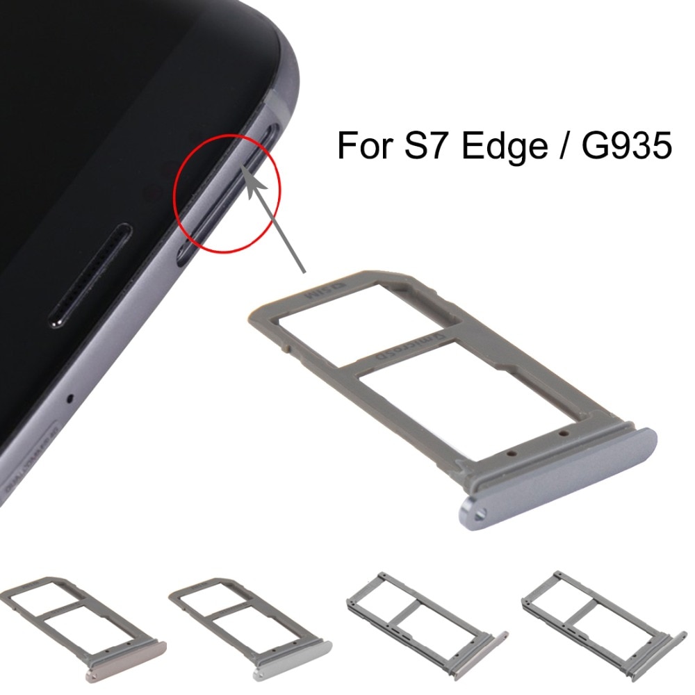 for SIM Card Tray Slot Holder and Micro SD Card Tray Replacement for Galaxy S7 Edge / G935 Repair, replacement, accessories