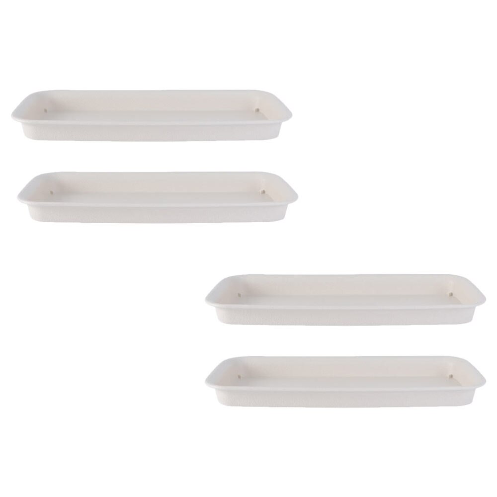 4pcs Flowerpot Trays Rectangular Gardening Pot Trays Flowerpot Plates