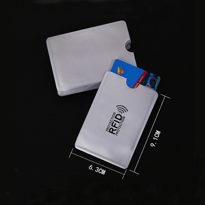 Porte-cartes de crédit en Aluminium, 5 pièces, Anti-Rfid, Protection contre les cartes d'identité