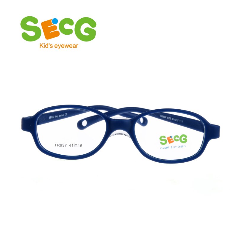 SECG-montura Flexible para niños, almohadillas suaves y cómodas para la nariz, Gafas ópticas para niños, montura para miopía, Gafas de silicona graduadas: C22