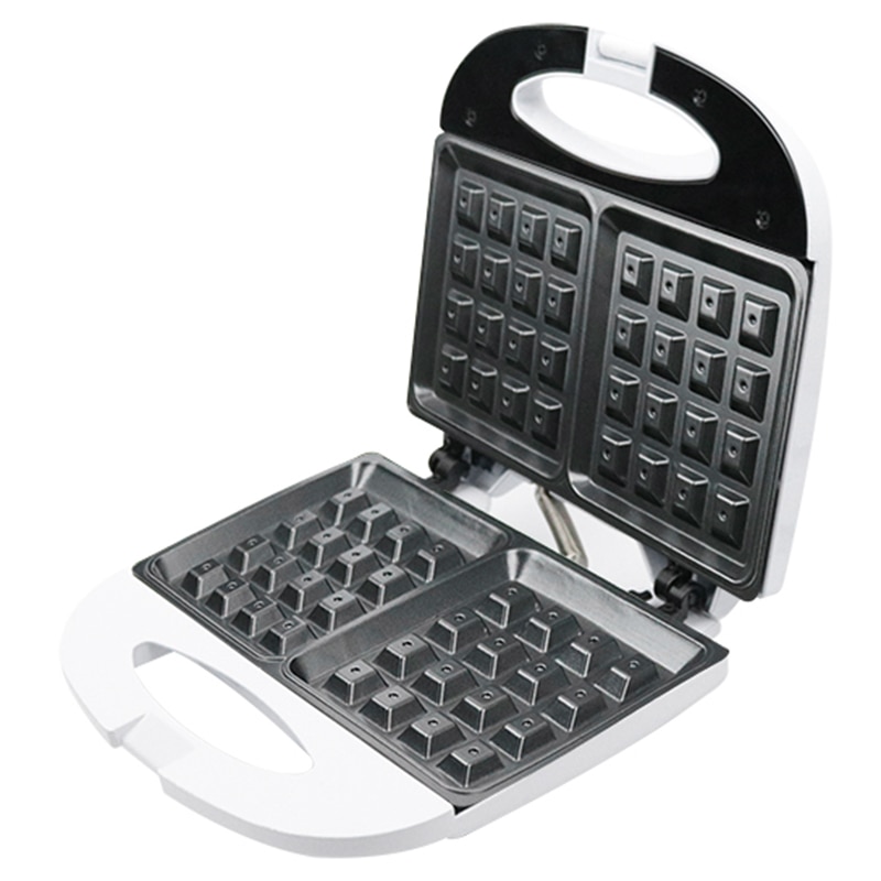 Sandwichera eléctrica multifuncional de hierro, máquina para hacer sándwiches de 750W, horno de masa semiesférica, enchufe estadounidense