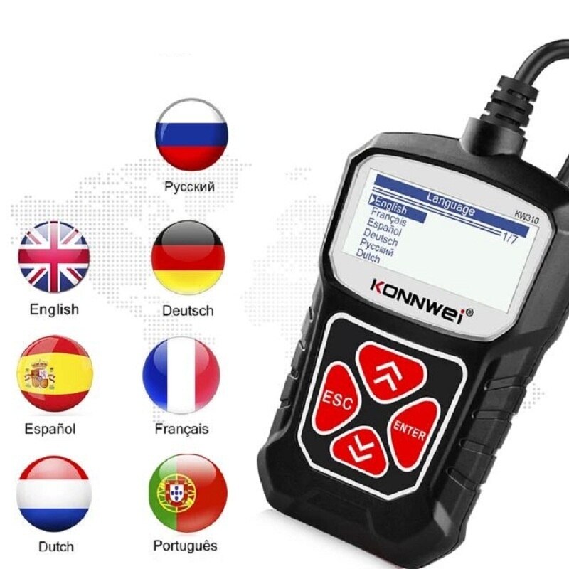 Konnwei  kw310 universal bil scanner bilkodelæser køretøj kan diagnosticere til diy mekaniker & bilejere