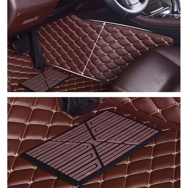 3d auto vloermatten voor toyota land cruiser 100 200 waterdichte leren vloermatten auto-styling interieur auto vloermat