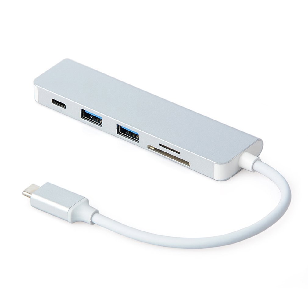 Usb 3.0 Hub Voor Macbook Pro Type C Hubs 5 In 1 Multi-Poort Adapter USB-C Poort Opladen Voor macbook 12 Thunderbolt USB-C Hub