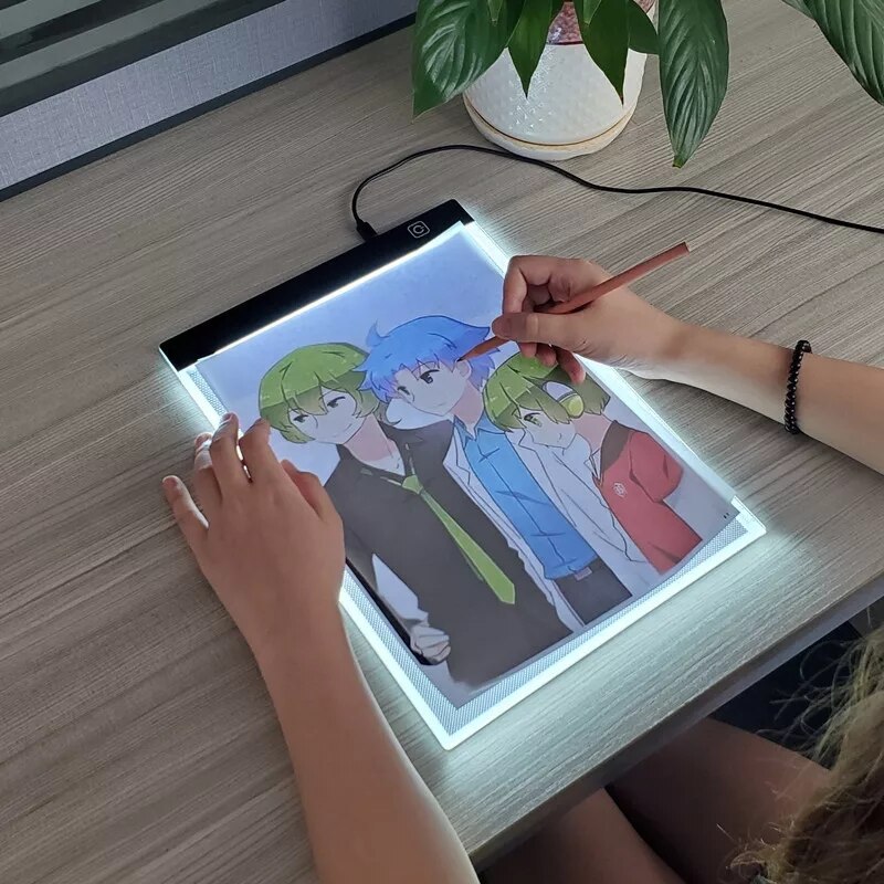 A4 Ebene Dimmbare LED Zeichnung Kopie Pad Gremium freundlicher Spielzeug Malerei Pädagogisches freundlicher Wachsen Spielkameraden Kreative Für freundlicher