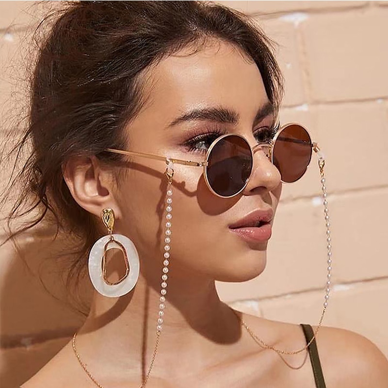 Mode Parel Kralen Leesbril Ketting Voor Vrouwen Metalen Zonnebril Snoeren Casual Lenzenvloeistof Ketting Glazen Accessoires