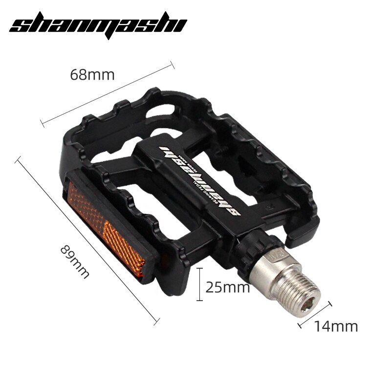 Pcycling Fiets Pedaal Ultralichte Grote Antislip Pedaal Met Reflecterende Film Aluminiumlegering Lager Racefiets Mtb fietsen Pedalen