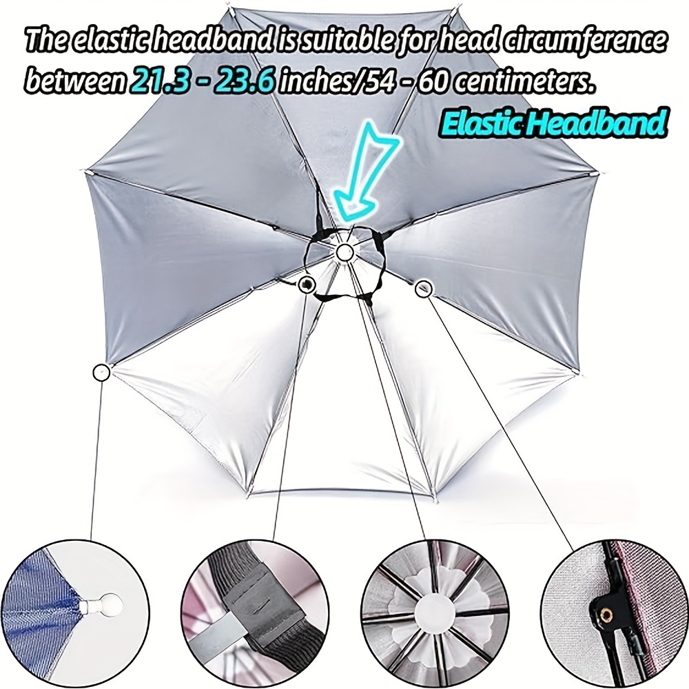 Paraplupet, voor kamperen en vissen Paraplupet, elastische hoofdband Paraplupet, UV-bescherming Paraplupet