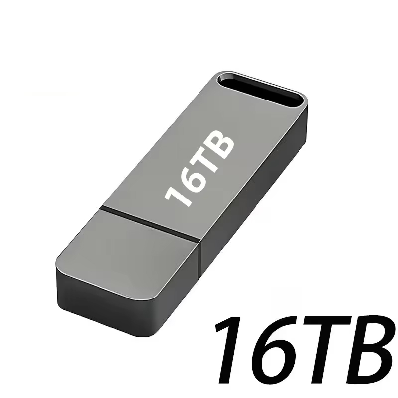 16TB Flash Drive USB3.2 Hoge Snelheid Overdracht Type C U Metalen Flash SSD Draagbare Mini Flash Drive Geheugen waterdichte U Drive: WHITE