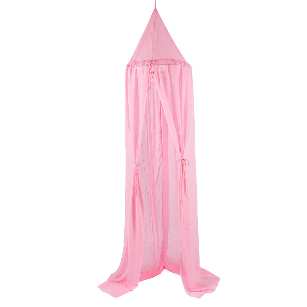 7 farger låve takrenne jenter prinsesse himmelseng valance barnerom dekorasjon chiffong myggnett sengeteppe gardin til rom deco: Rosa