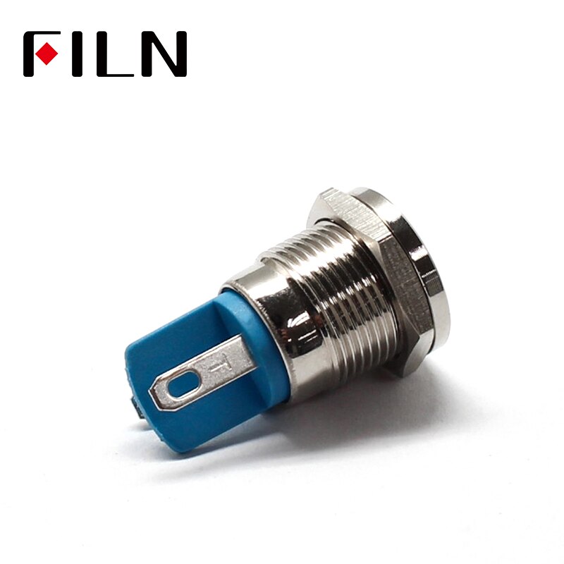 LED Metal Indicator Light 12mm Waterproof Signal Lamp 12V Red Yellow Green White Blue Pilot Seal Bulb