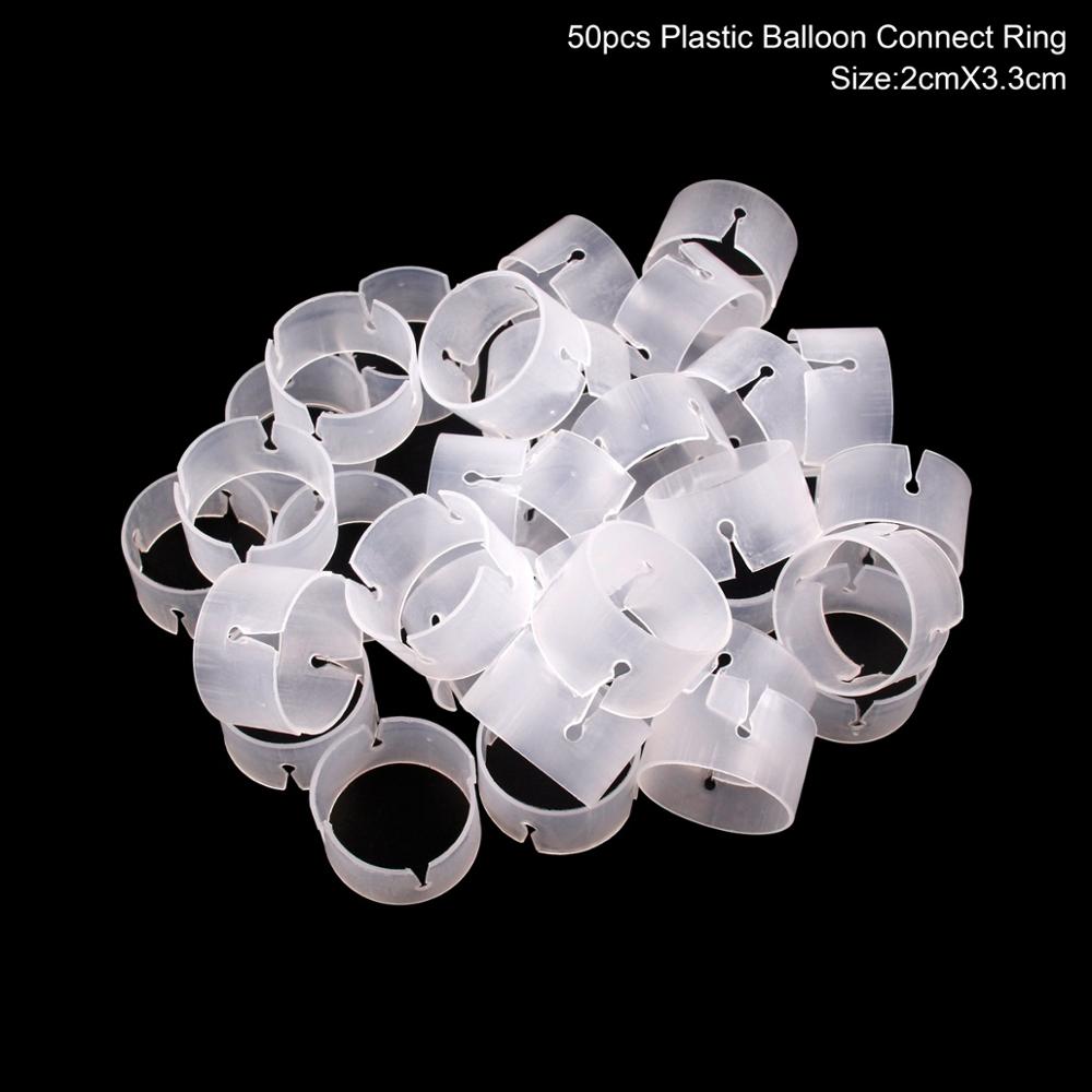 Balloon Arch Decor Plastic Balloon Clips Birthday Decoration Baby Shower Ballon Garland Chain Wedding DIY Baloon Accessories: 50pcs ring clips