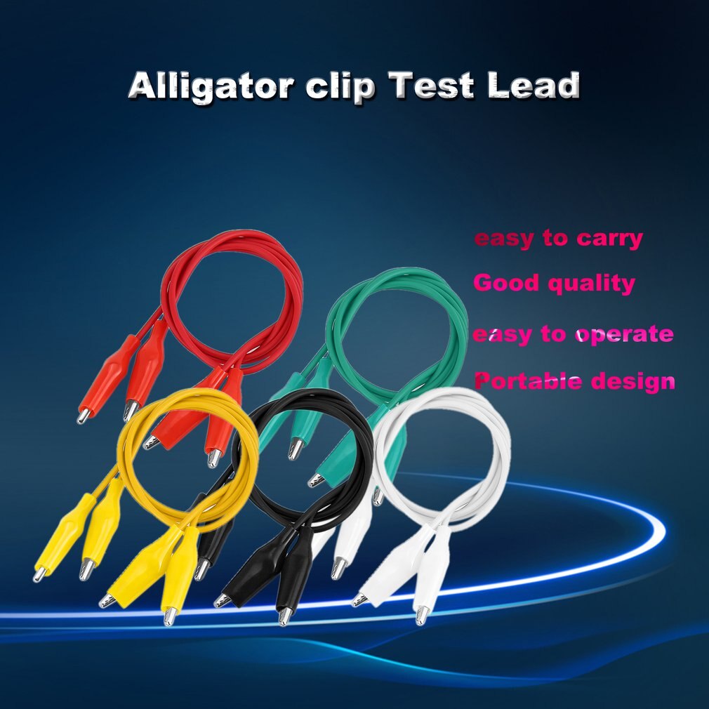 HCFeng Alligator Clip Plug to U Type Terminal Cable Fork Ring Terminals Plug Cab-le Alligator Clip Power Charging to U Fork Ring Termin-al Cable c-Lip to 2-4Smm Test Adapter [1m/3.3FT/2Pack