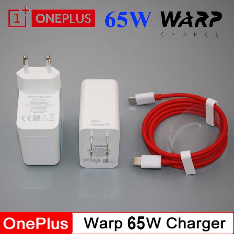 Oneplus Charger 65W Originele Snelle Warp Charger Eu/Us Adapter Type C Naar Type C Kabel Voor Een plus 9 Pro 9R 8T 8 Pro Nord N10 N100